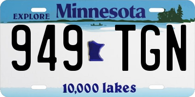 MN license plate 949TGN