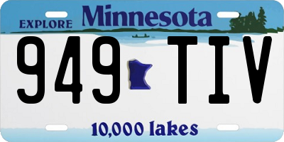 MN license plate 949TIV
