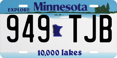 MN license plate 949TJB