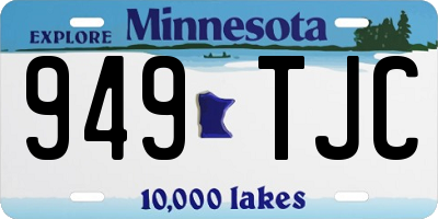MN license plate 949TJC