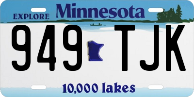 MN license plate 949TJK