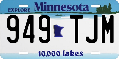 MN license plate 949TJM