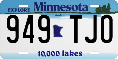 MN license plate 949TJO