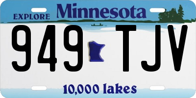 MN license plate 949TJV