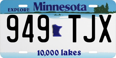 MN license plate 949TJX