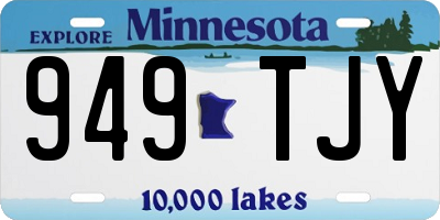 MN license plate 949TJY