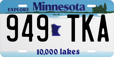 MN license plate 949TKA
