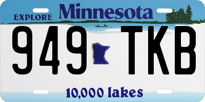 MN license plate 949TKB