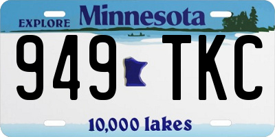 MN license plate 949TKC