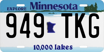 MN license plate 949TKG