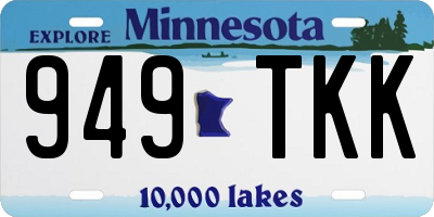 MN license plate 949TKK