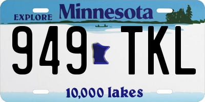 MN license plate 949TKL
