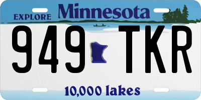 MN license plate 949TKR