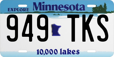 MN license plate 949TKS
