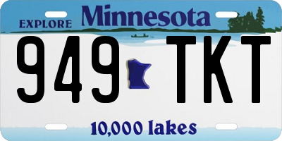 MN license plate 949TKT