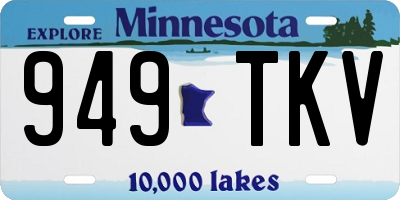 MN license plate 949TKV