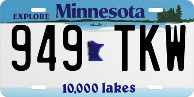 MN license plate 949TKW