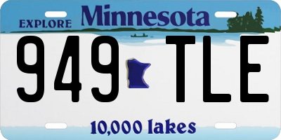 MN license plate 949TLE