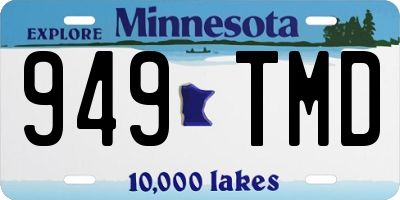 MN license plate 949TMD