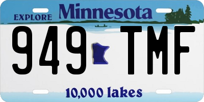MN license plate 949TMF