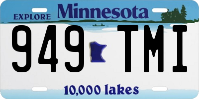 MN license plate 949TMI