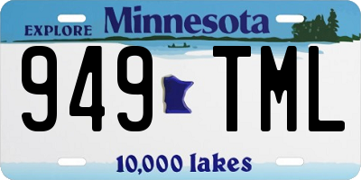 MN license plate 949TML