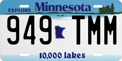 MN license plate 949TMM