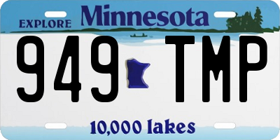 MN license plate 949TMP