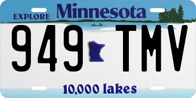 MN license plate 949TMV