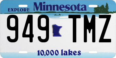 MN license plate 949TMZ