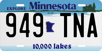MN license plate 949TNA