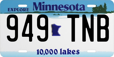 MN license plate 949TNB