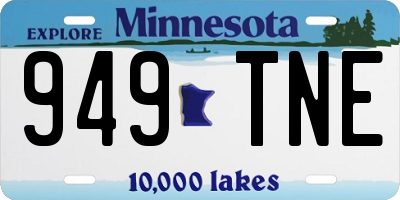 MN license plate 949TNE