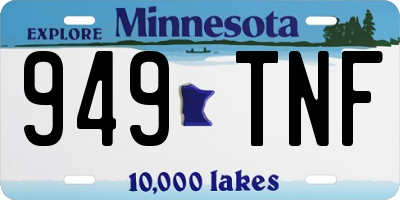 MN license plate 949TNF
