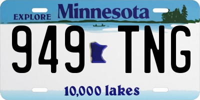 MN license plate 949TNG