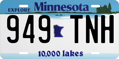 MN license plate 949TNH