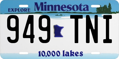 MN license plate 949TNI