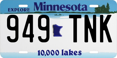 MN license plate 949TNK