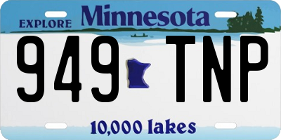 MN license plate 949TNP