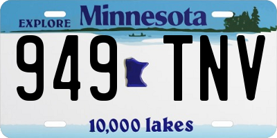 MN license plate 949TNV