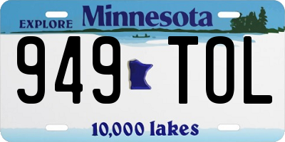 MN license plate 949TOL