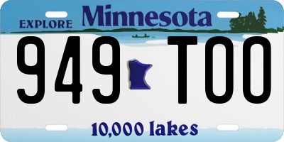 MN license plate 949TOO