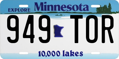 MN license plate 949TOR