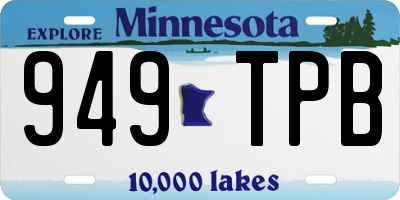 MN license plate 949TPB