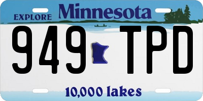 MN license plate 949TPD