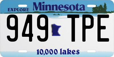 MN license plate 949TPE