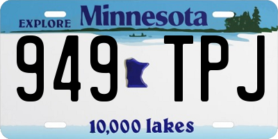 MN license plate 949TPJ