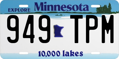MN license plate 949TPM