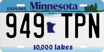 MN license plate 949TPN