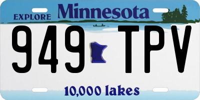 MN license plate 949TPV